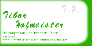 tibor hofmeister business card